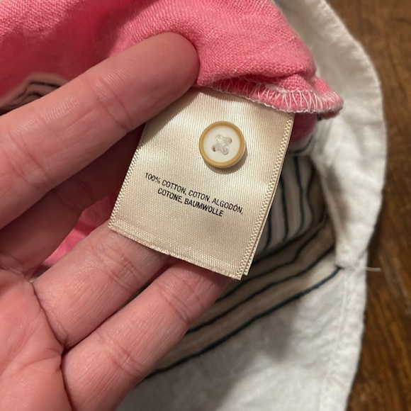 Anthropologie Holding Horses Striped Loose Fit Boho Button Down Cotton Top M/L - Picture 5 of 6